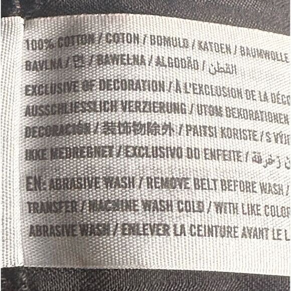 Hollister Black Denim Ultra High-Rise Skirt With Belt Size 1 ▪️ - Picture 5 of 8